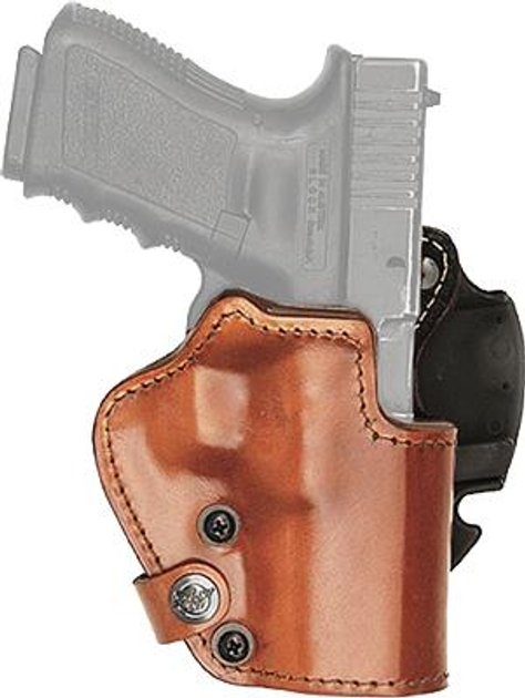 Кобура Front Line LKC для Glock 17/22/31. Материал - Kydex/кожа/замша. Цвет - коричневый - изображение 1