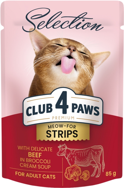 Упаковка влажного корма для взрослых кошек Club 4 Paws Selection ...