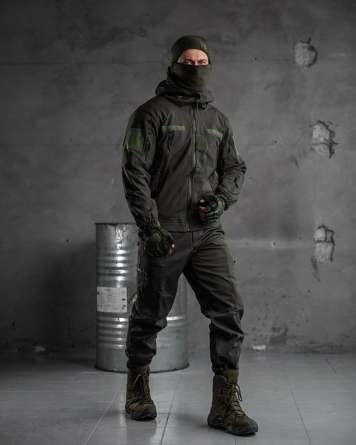 Тактичний костюм софтшел олива aura Вт0478 K1 5-2 XL - зображення 2