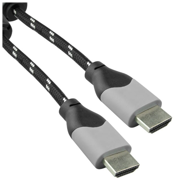 Кабель DPM HDMI to HDMI 4K v. 2.0 5 м чорно-білий (BMHD4K50) (5906881212462) - зображення 1