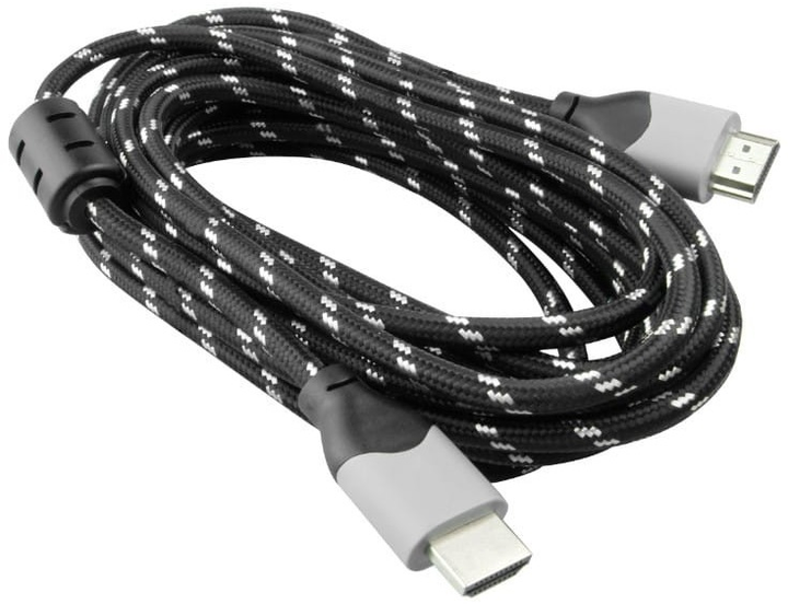 Kabel DPM HDMI to HDMI 4K v. 2.0 5 m czarno-biały (BMHD4K50) (5906881212462) - obraz 2