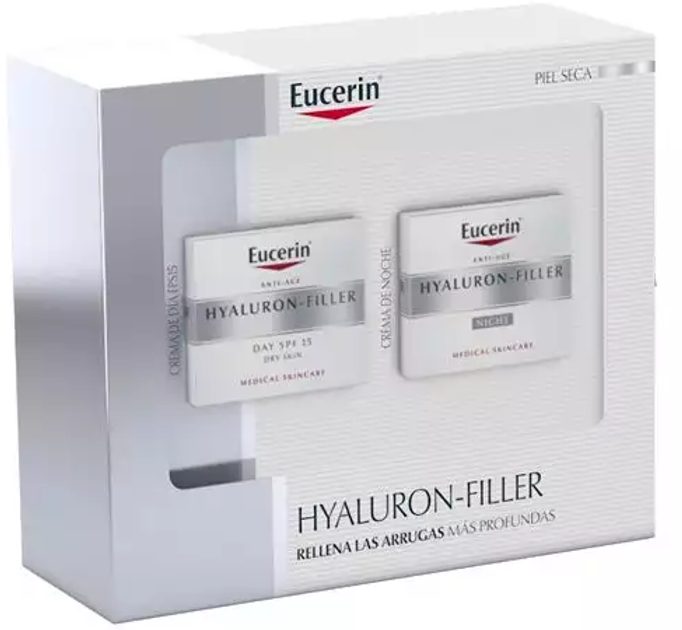 Денний крем для обличчя Eucerin Hyaluron Filler Cream Day SPF15 2 x 50 мл (4005800285318) - зображення 1