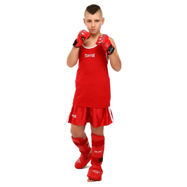 Захист для ніг захист гомілки та стопи для карате Zelart Fight Gear 7249 розмір XS Red - Фото 7 Захист для ніг захист гомілки та стопи для карате Zelart Fight Gear 7249 розмір XS Red - зображення 7