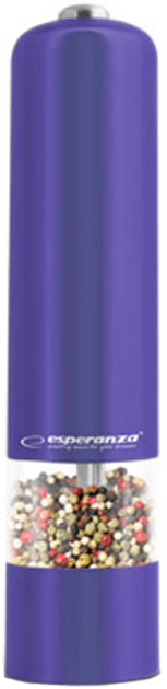 Mlynek elektryczny do pieprzu Esperanza "Malabar" fioletowy 24 cm (EKP001V) - obraz 1