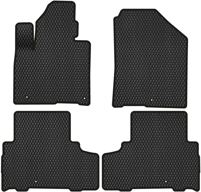 Акція на EVA килимки EVAtech в салон авто для Kia Sorento (UM) 5 seats 2014-2020 3 покоління SUV USA 4 шт Black від Rozetka