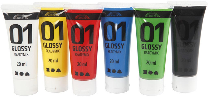 Zestaw farb akrylowych A-Color Glossy 6 x 20 ml (5712854333009) - obraz 1