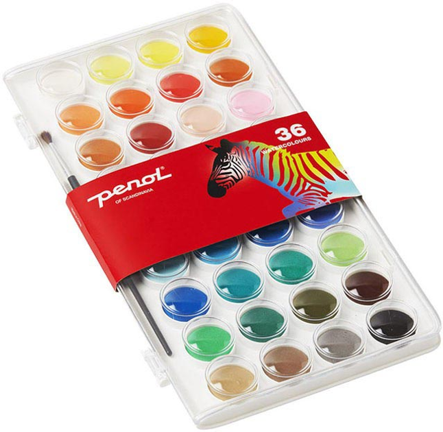 Zestaw farb akwarelowych Penol 36 kolorów (5701113165116) - obraz 1