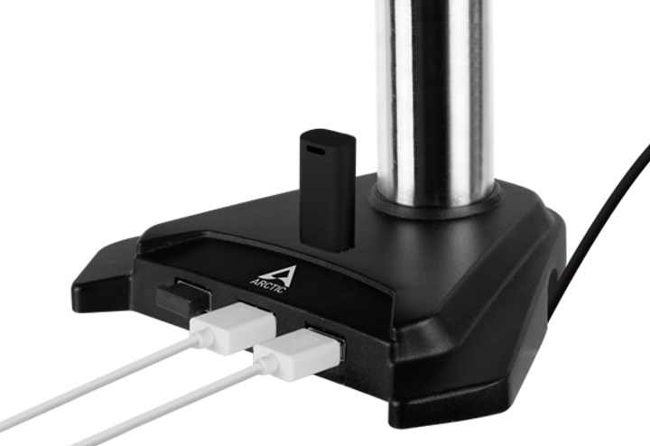 Uchwyt biurkowy do dwóch monitorów Arctic Z2 Pro Black (AEMNT00050A) - obraz 5
