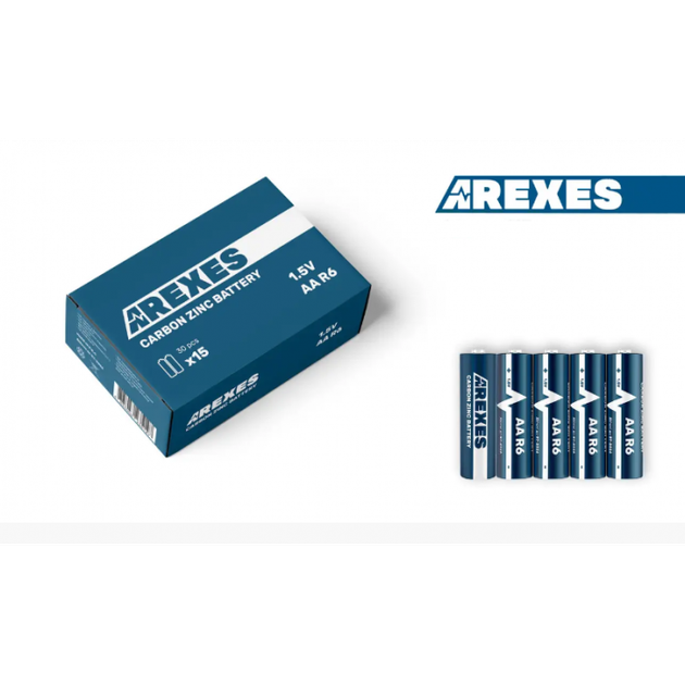 Батарейки пальчиковые Arexes, цинк карбон, 60 шт в упаковке, R6/AA 1.5v (51635) - Фото 1 Батарейки пальчиковые Arexes, цинк карбон, 60 шт в упаковке, R6/AA 1.5v (51635) - изображение 1