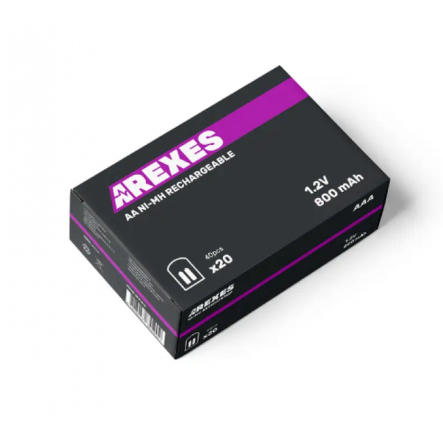 Акумулятор ААА Arexes (800mAh) 1.2v (NI-MH) мініпальчик - Фото 2 Акумулятор ААА Arexes (800mAh) 1.2v (NI-MH) мініпальчик - зображення 2