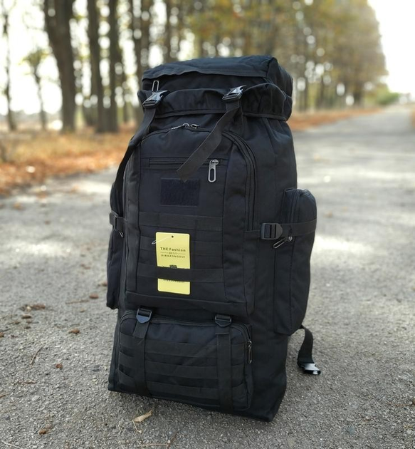 Рюкзак тактический походный DBZO объем 65 л черный - изображение 1