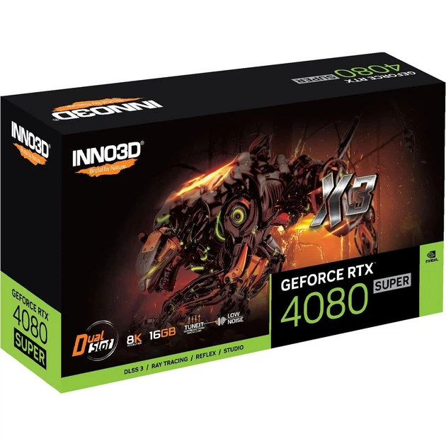 Відеокарта Inno3D RTX 4080 SUPER X3 16GB (N408S3-166X-18703552) (GDDR6X, 256 bit, PCI-E 4.0 x16) - зображення 2