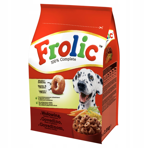 Sucha karma dla psów Frolic wołowina 2.8 kg (5900951292101) - obraz 1