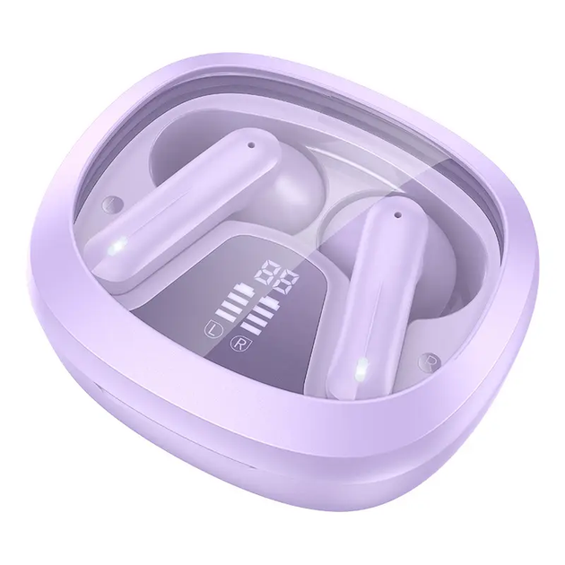 Бездротові Bluetooth навушники HOCO EQ6 Shadow true wireless BT headset Purple - изображение 3