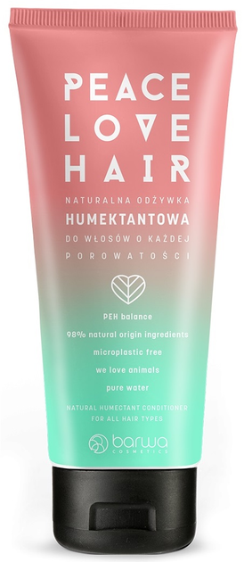 Кондиціонер Barwa Peace Love Hair для волосся будь-якої пористості натуральне зволоження 180 мл (5902305007287) - зображення 1