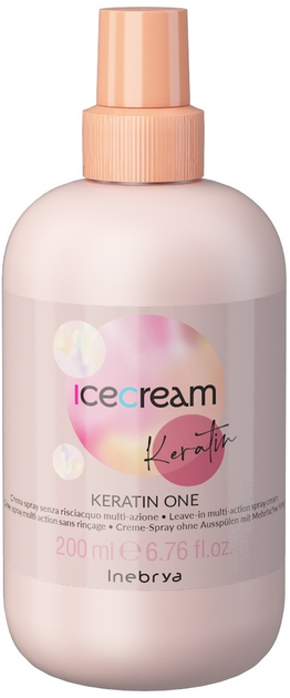 Krem w sprayu Inebrya Ice Cream Keratin wielozadaniowy bez spłukiwania 200 ml (8008277263151) - obraz 1