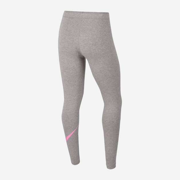 Підліткові спортивні лосини для дівчинки Nike Nsw Favorities Swsh Tight AR4076-096 146-156 см (L) Сірі (194498617526) - зображення 2