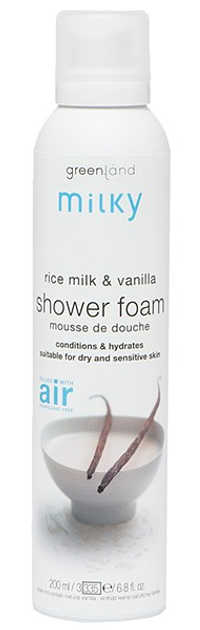 Піна для душу Greenland Milky Shower foam Rice Milk & Vanilla 200 мл (8714938012562) - зображення 1