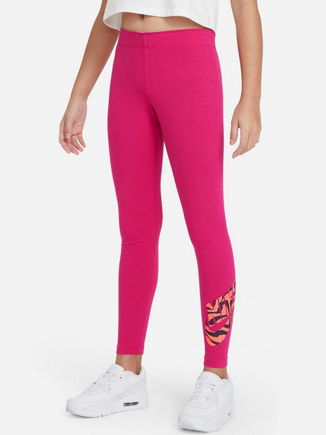 Młodzieżowe legginsy dla dziewczynki Nike G Nsw Favorites Gx Lggng Fill DC9761-615 140-146 cm (M) Różowe (194501716871) - obraz 1