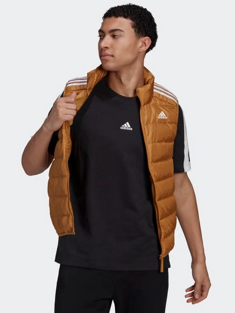 Bezrękawnik puchowy męski Adidas Ess Down Vest HK4651 S Brązowy (4065432007382) - obraz 1