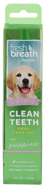 Гель Tropiclean Fresh Breath Clean Teeth Gel Puppy для догляду за ротовою порожниною цуценят 59 мл (645095001954) - зображення 1