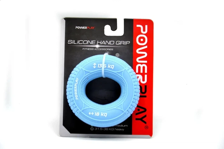 Еспандер кистьовий силіконовий PowerPlay PP-4330 Hand Grip Loops Light 13.5-18 кг Блакитний - изображение 2