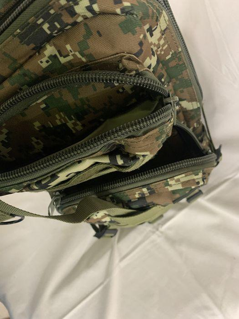 Штурмовой рюкзак сумка на плечи 30 л пиксельный камуфляж - изображение 2