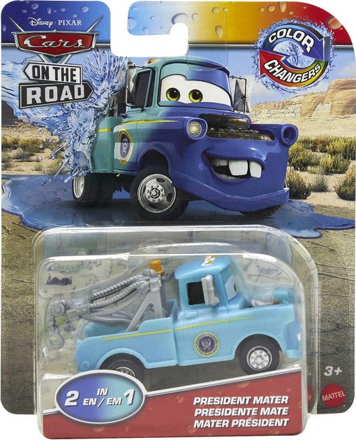 Машинка Mattel Disney Pixar Cars The Road Color Changers President Mater (0194735124978) - зображення 1