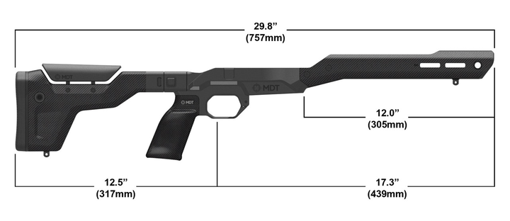 Ложе MDT HNT-26 для Remington 700 SA Black - зображення 2
