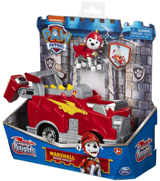 Samochód Spin Master Paw Patrol Rescue Knights Marshall Deluxe Vehicle z figurką (0778988383803) - obraz 2