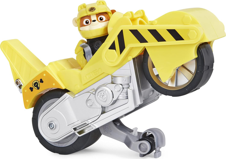 Мотоцикл Spin Master Paw Patrol Moto Pups Rubble Deluxe Vehicle з фігуркою (0778988319475) - зображення 4