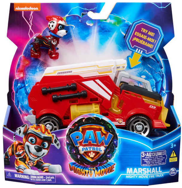 Samochód Spin Master Paw Patrol Movie 2 Marshall Mighty Movie Fire Truck z figurką (0778988486481) - obraz 1