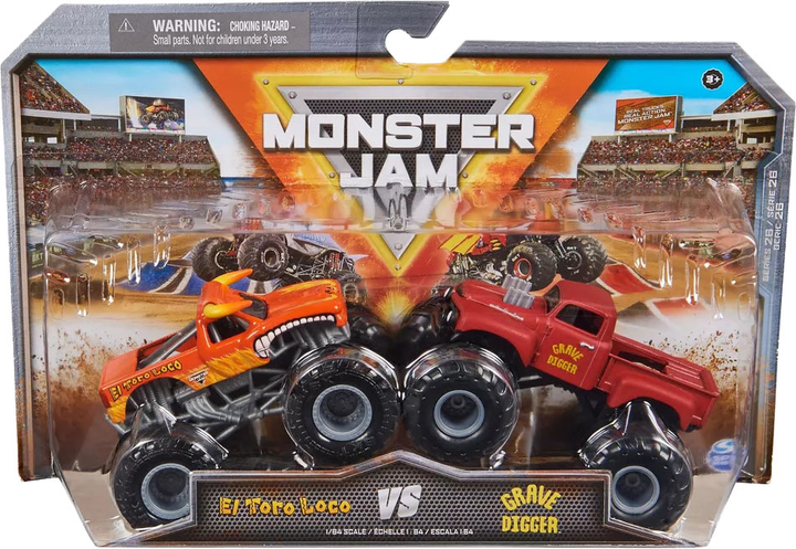 Zestaw samochodów Spin Master Monster Jam El Toro Loco vs Grave Digger (0778988249635) - obraz 1