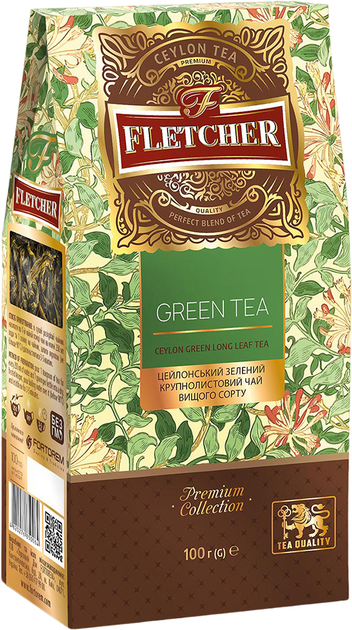 Акція на Чай Зелений розсипний FLETCHER Green Tea 100 г від Rozetka
