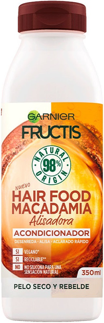 Кондиціонер для волосся Garnier Fructis Hair Food Macadamia Straightening 350 мл (3600542289931) - зображення 1