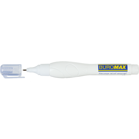 Коректор-ручка, Buromax, 10 мл, спиртова основа, металевий наконечник BM.1036 - Фото 1 Коректор-ручка, Buromax, 10 мл, спиртова основа, металевий наконечник BM.1036 - зображення 1
