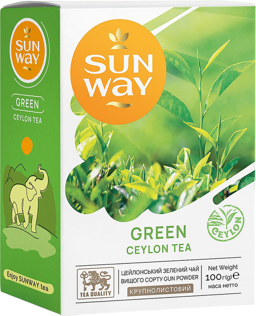 Акція на Чай чорний розсипний Sun Way Green Сeylon Tea 100 г від Rozetka