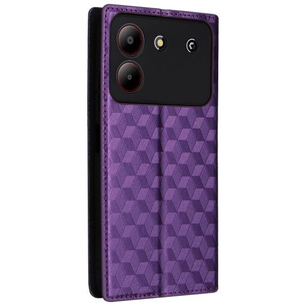 Чехол Deexe Rhombus Book для ZTE Blade A54 - Purple - изображение 4