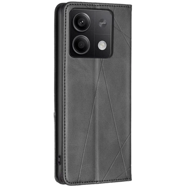 Чехол-книжка с кармашками UniCase Geometric Pattern для Xiaomi Redmi Note 13 - Black - изображение 3