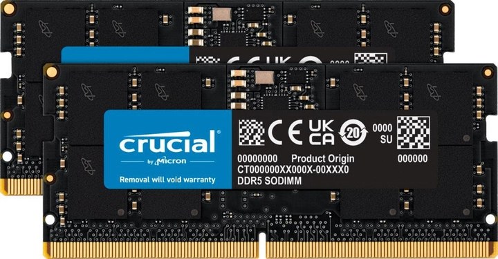 Pamięć Micron Crucial DDR5-4800 SODIMM 64GB Kit 2x32GB PC5-38400 (CT2K32G48C40S5) - obraz 1