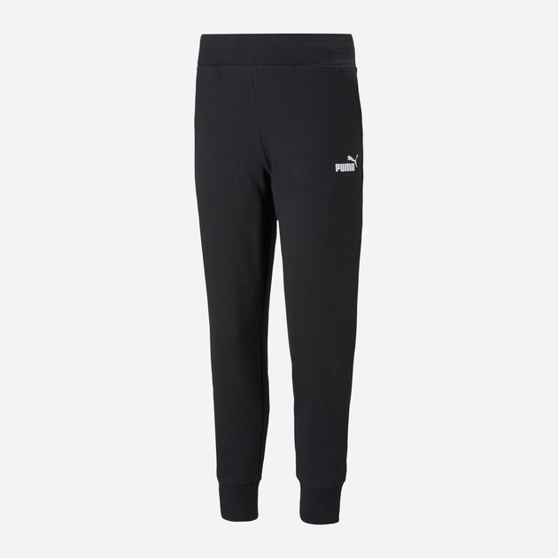 Spodnie dresowe ciepłe polarowe damskie Puma Ess Sweatpants Fl Cl 586839-01 XL Czarne (4063697171206) - obraz 1