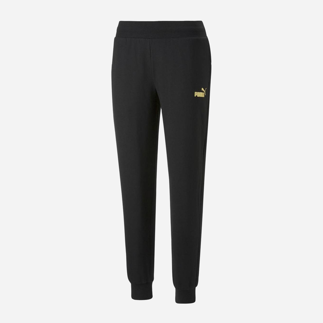 Спортивні штани теплі на флісі жіночі Puma Ess+ Metallic Pants Fl 849959-01 XS Чорні (4065449204750) - зображення 1