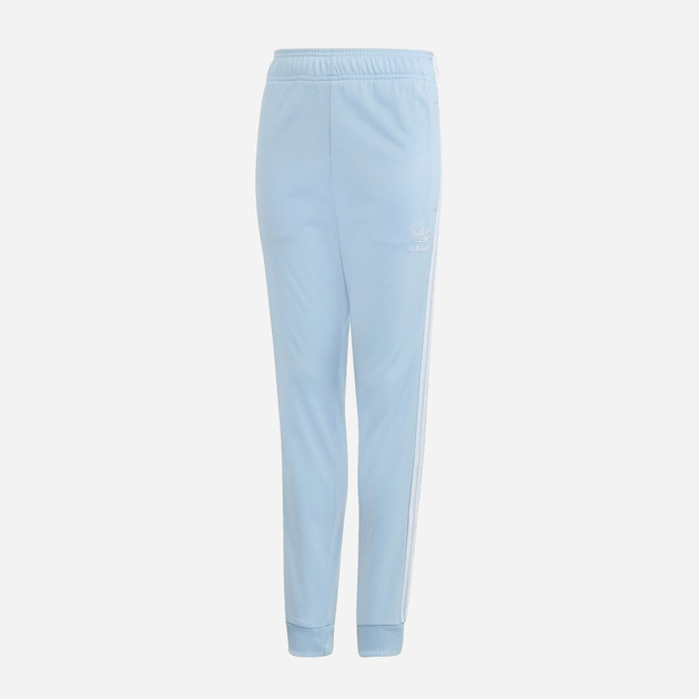 Dziecięce spodnie dresowe dla dziewczynki Adidas Superstar Pants DV2882 134 cm Błękitne (4060515196847) - obraz 1