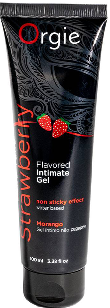 Jadalny żel intymny Orgie Flavored Intimate Gel Strawberry o smaku truskawek 100 ml (5600298351027) - obraz 1