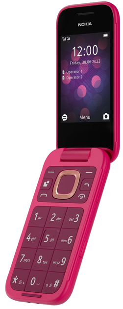 Telefon komórkowy Nokia 2660 Flip 48/128MB DualSim Pop Pink (1GF011MPC1A04) - obraz 6