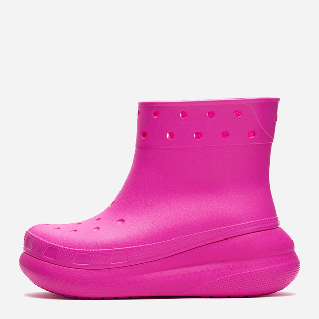 Жіночі гумові чоботи низькі Crocs Classic Crush Rain Boot 207946-JUIC 37-38 Рожеві (196265225422) - зображення 3