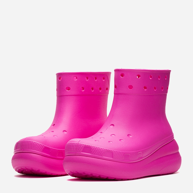 Kalosze damskie krótkie Crocs Classic Crush Rain Boot 207946-JUIC 38-39 Różowe (196265225439) - obraz 4