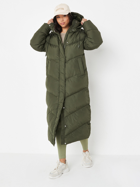 Акція на Куртка зимова довга жіноча Missguided GD-00062989 38 Хакі від Rozetka