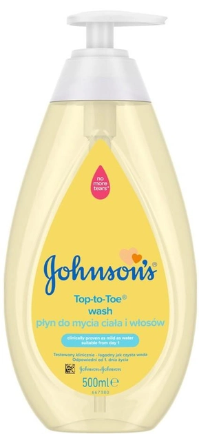 Гель для миття тіла та волосся Johnson and Johnson Top-to-Toe 500 мл (3574669909952) - зображення 1