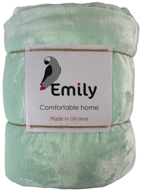 Плед Emily Флис Мятный Односпальный 150х210 см Сomfort Двусторонний ...
